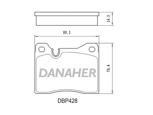 Danaher DBP428 Brake Pad Set, disc brake DBP428