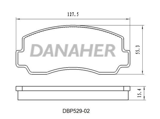 Danaher DBP529-02 Brake Pad Set, disc brake DBP52902