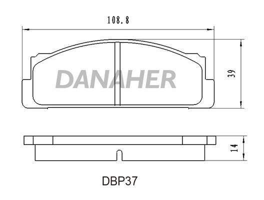 Danaher DBP37 Brake Pad Set, disc brake DBP37