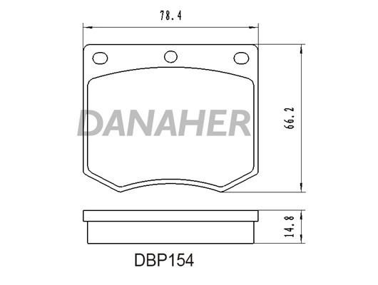Danaher DBP154 Brake Pad Set, disc brake DBP154