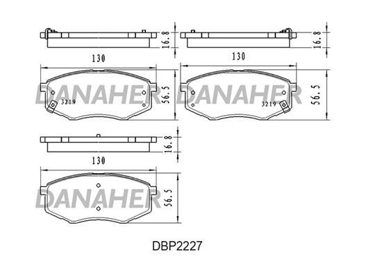 Danaher DBP2227 Brake Pad Set, disc brake DBP2227