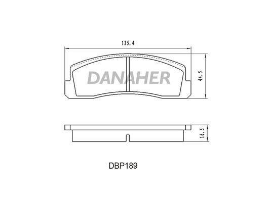 Danaher DBP189 Brake Pad Set, disc brake DBP189