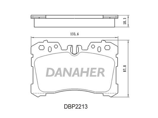 Danaher DBP2213 Brake Pad Set, disc brake DBP2213