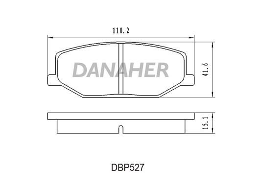 Danaher DBP527 Brake Pad Set, disc brake DBP527
