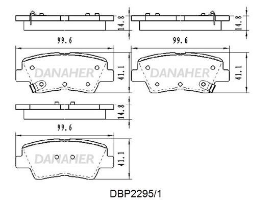 Danaher DBP2295/1 Brake Pad Set, disc brake DBP22951