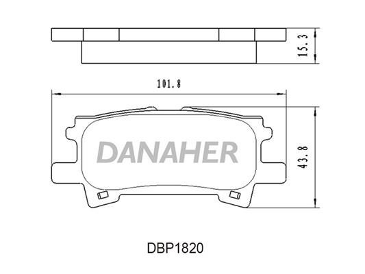 Danaher DBP1820 Brake Pad Set, disc brake DBP1820