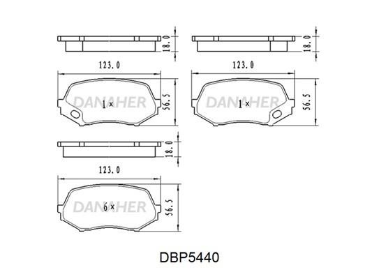 Danaher DBP5440 Front disc brake pads, set DBP5440