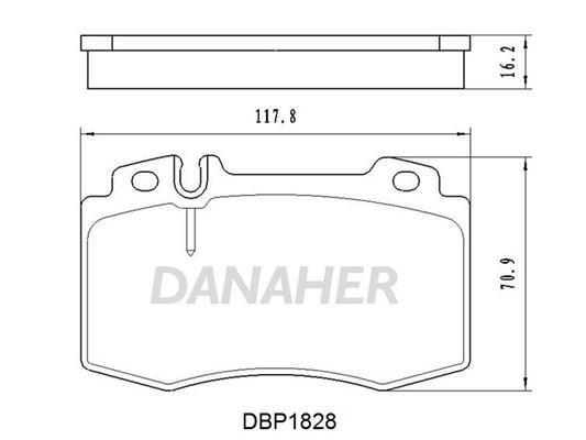Danaher DBP1828 Brake Pad Set, disc brake DBP1828