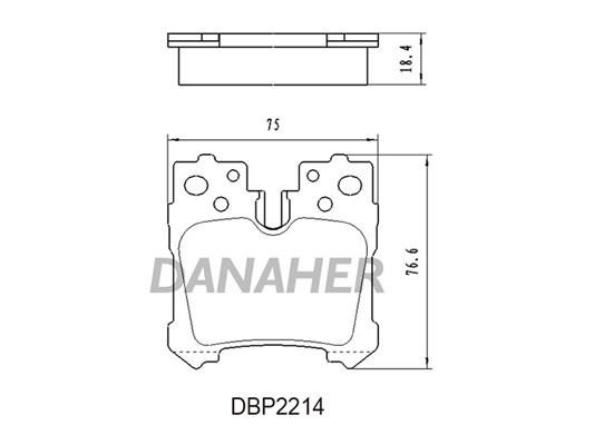 Danaher DBP2214 Brake Pad Set, disc brake DBP2214