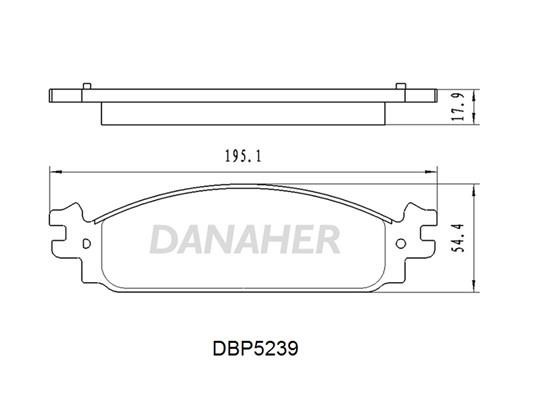 Danaher DBP5239 Front disc brake pads, set DBP5239