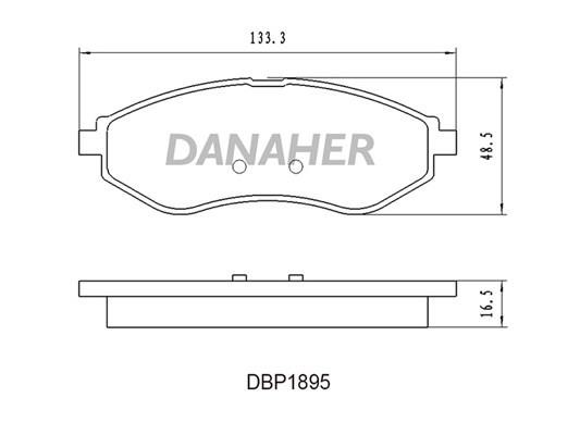 Danaher DBP1895 Brake Pad Set, disc brake DBP1895