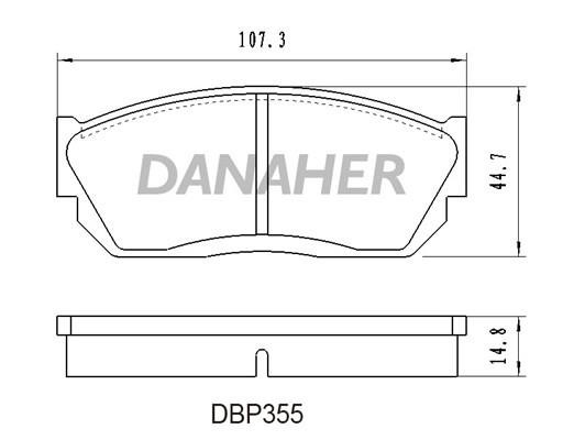 Danaher DBP355 Brake Pad Set, disc brake DBP355