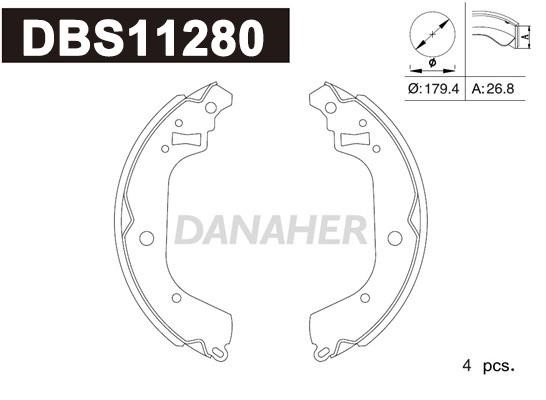 Danaher DBS11280 Brake shoe set DBS11280