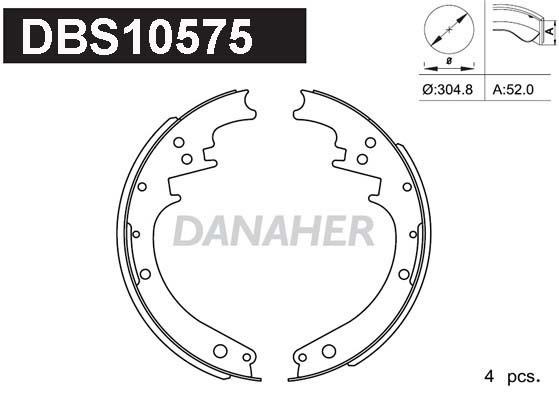Danaher DBS10575 Brake shoe set DBS10575