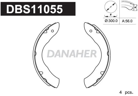 Danaher DBS11055 Brake shoe set DBS11055