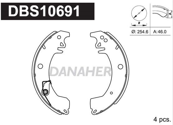 Danaher DBS10691 Brake shoe set DBS10691