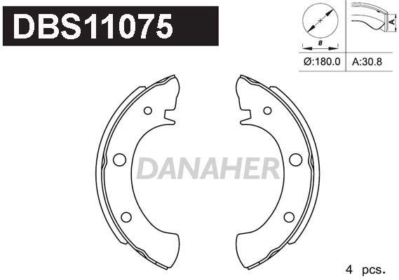 Danaher DBS11075 Brake shoe set DBS11075