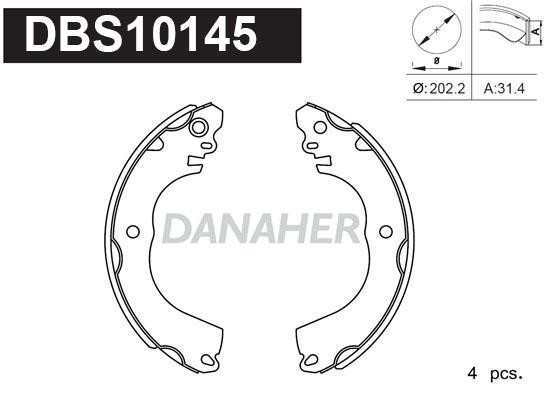 Danaher DBS10145 Brake shoe set DBS10145