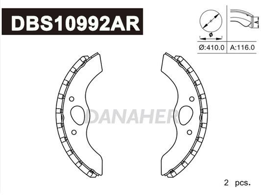 Danaher DBS10992AR Brake shoe set DBS10992AR