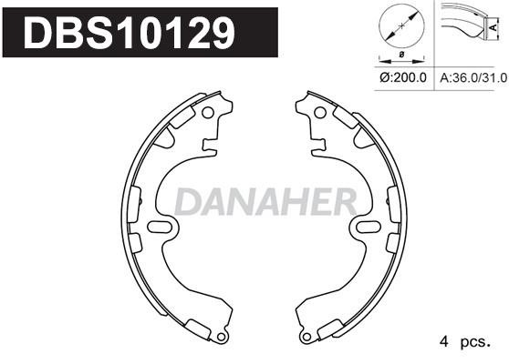 Danaher DBS10129 Brake shoe set DBS10129