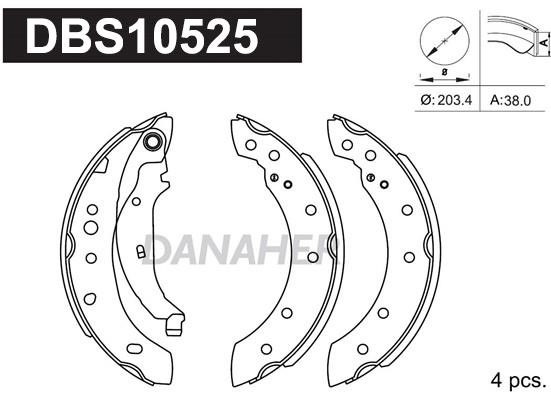 Danaher DBS10525 Brake shoe set DBS10525