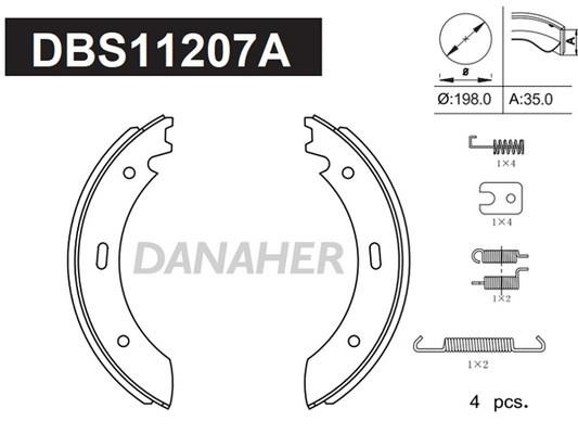 Danaher DBS11207A Brake shoe set DBS11207A