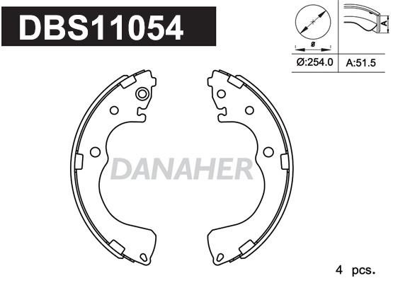 Danaher DBS11054 Brake shoe set DBS11054