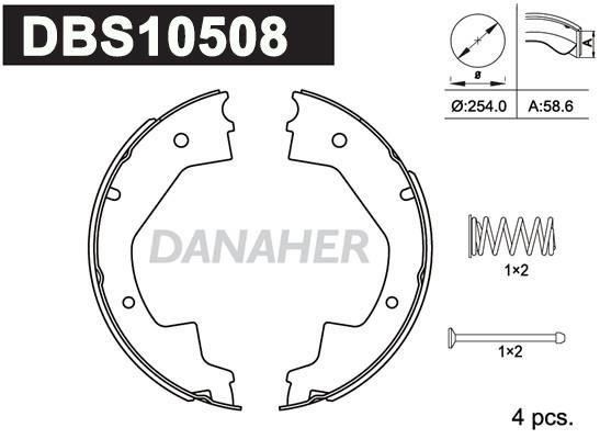 Danaher DBS10508 Brake shoe set DBS10508