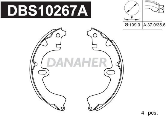 Danaher DBS10267A Brake shoe set DBS10267A