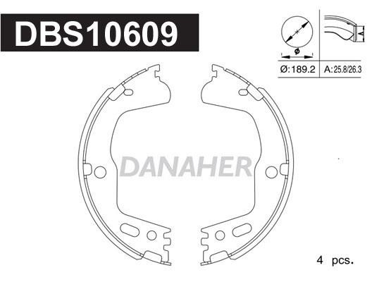 Danaher DBS10609 Parking brake shoes DBS10609