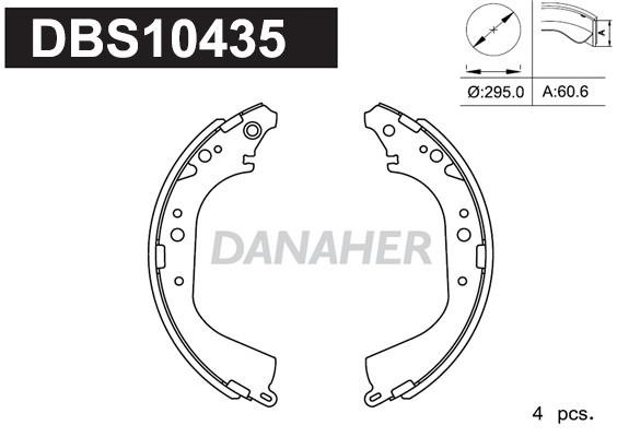 Danaher DBS10435 Brake shoe set DBS10435