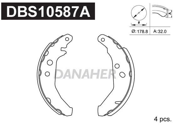 Danaher DBS10587A Brake shoe set DBS10587A