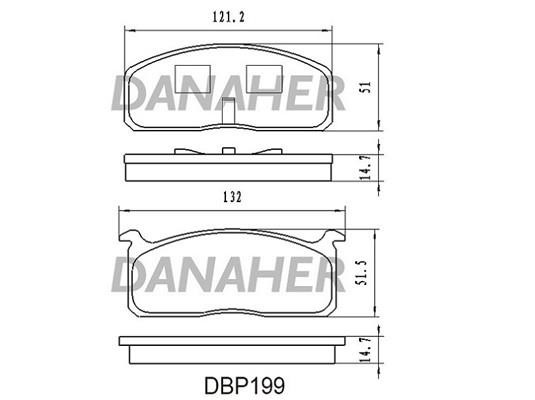 Danaher DBP199 Brake Pad Set, disc brake DBP199