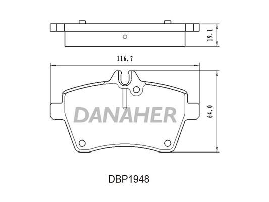 Danaher DBP1948 Brake Pad Set, disc brake DBP1948