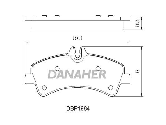 Danaher DBP1984 Brake Pad Set, disc brake DBP1984