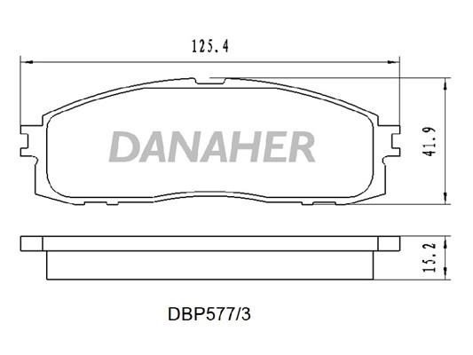 Danaher DBP577/3 Brake Pad Set, disc brake DBP5773