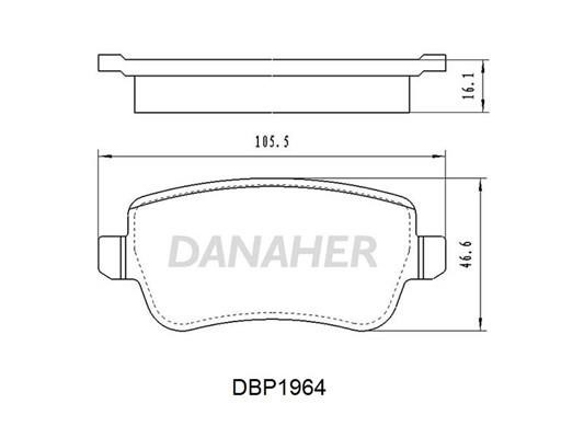 Danaher DBP1964 Rear disc brake pads, set DBP1964