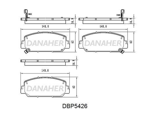 Danaher DBP5426 Front disc brake pads, set DBP5426