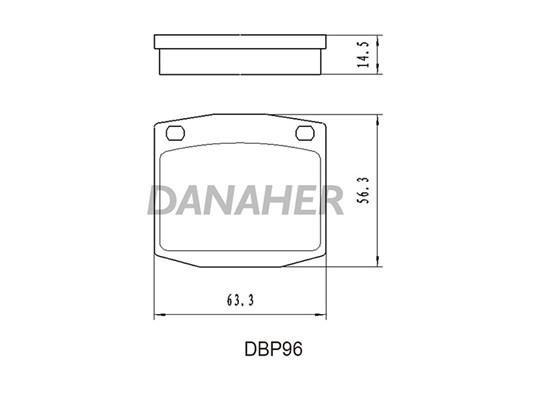 Danaher DBP96 Brake Pad Set, disc brake DBP96