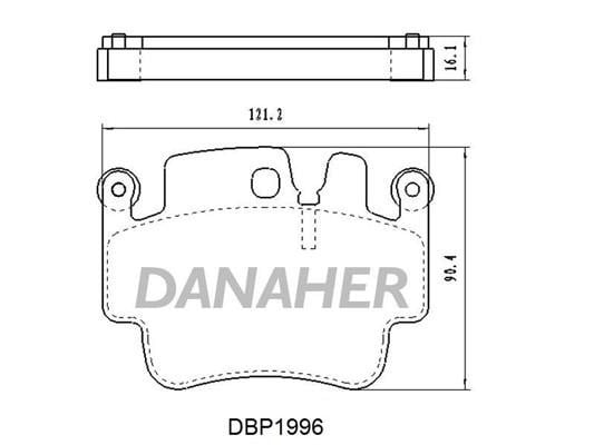 Danaher DBP1996 Brake Pad Set, disc brake DBP1996