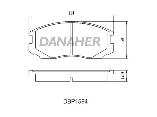 Danaher DBP1594 Brake Pad Set, disc brake DBP1594