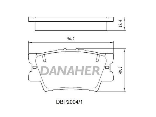 Danaher DBP2004/1 Brake Pad Set, disc brake DBP20041