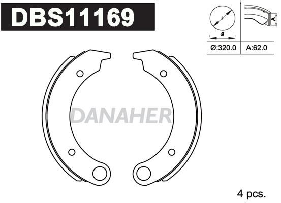 Danaher DBS11169 Brake shoe set DBS11169