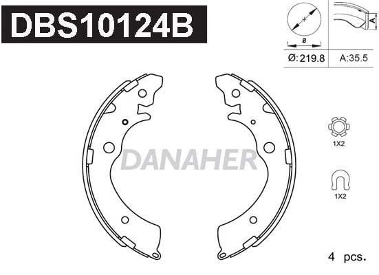 Danaher DBS10124B Brake shoe set DBS10124B