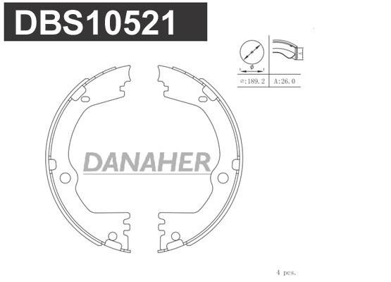 Danaher DBS10521 Parking brake shoes DBS10521
