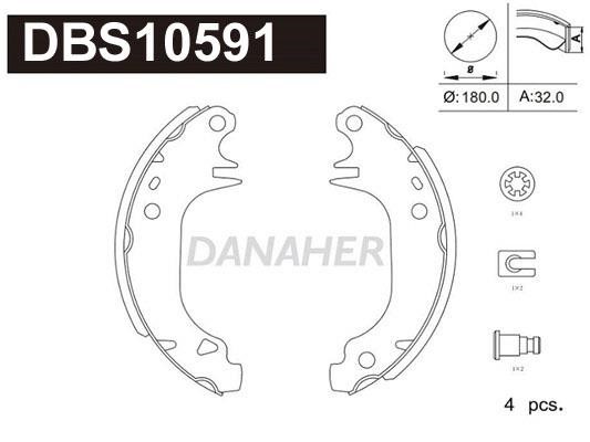 Danaher DBS10591 Brake shoe set DBS10591