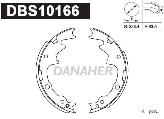 Danaher DBS10166 Brake shoe set DBS10166