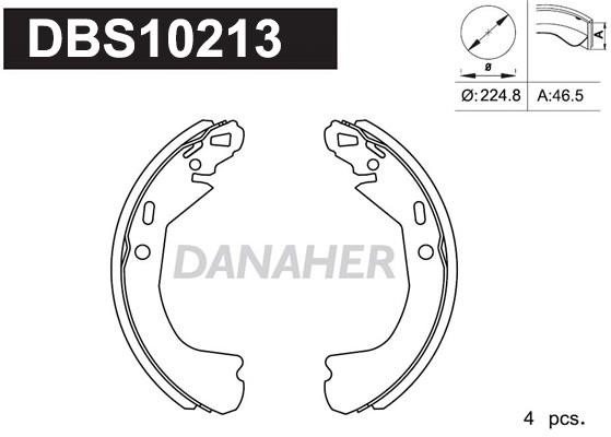 Danaher DBS10213 Brake shoe set DBS10213