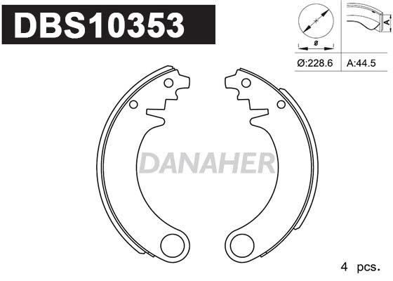 Danaher DBS10353 Brake shoe set DBS10353