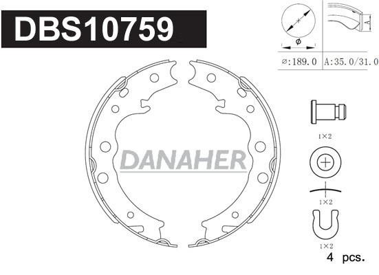 Danaher DBS10759 Parking brake shoes DBS10759